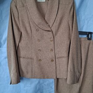 Brown Double-Breasted Women's Jacket